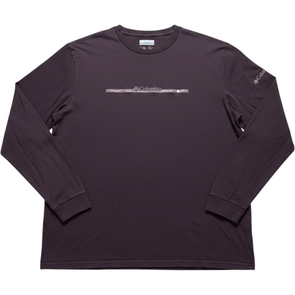 Columbia Long Sleeve Shirt Women XL Plum Graphic Tee Outdoor